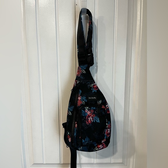 Vera Bradley Reactive Mini Sling Backpack ROSE FOLIAGE - Picture 3 of 14